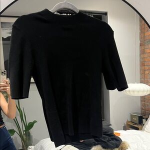 OAK + FORT Black Women's Top Jersey